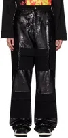 Who Decides War Black Sequin Pocket Cargo Pants In Coal