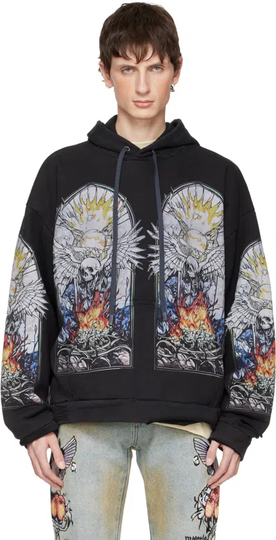WHO DECIDES WAR BLACK SKULL HOODIE