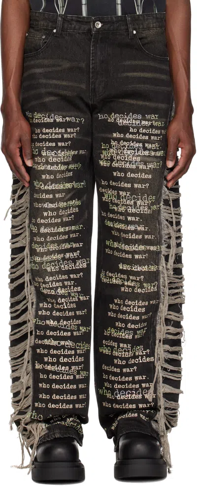 Who Decides War Black Ultra Flare Scripture Jeans In Chestnut