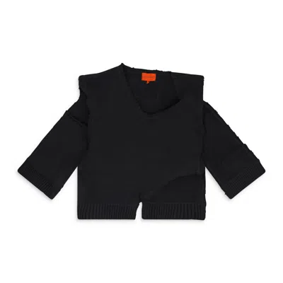 Who Decides War Black Unadorned Sweater Vest