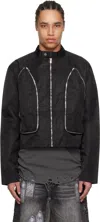 Who Decides War Black Window Moto Jacket In Coal