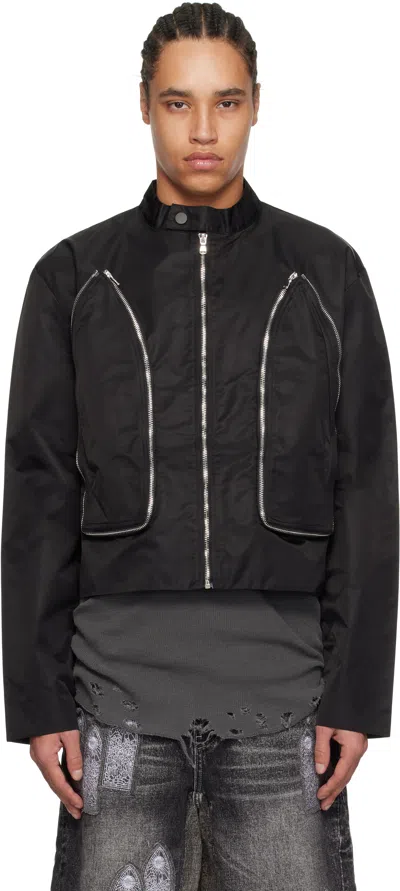 Who Decides War Black Window Moto Jacket In Coal