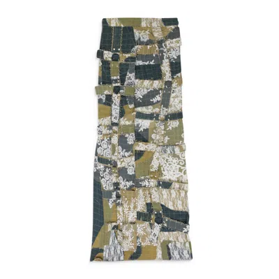 Who Decides War Blue Affinity Grid Bondage Maxi Skirt