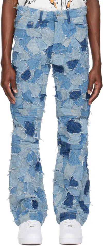 Who Decides War Blue Boro Moto Jeans In Sky