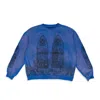 Who Decides War Blue Cathedral Pullover Sweater In Blue