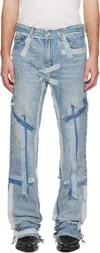 Who Decides War Exposure Patchwork Jeans In Blue
