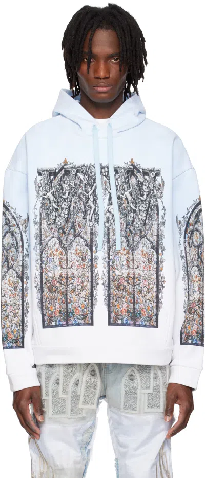 Who Decides War Blue Ignatius Hoodie In White