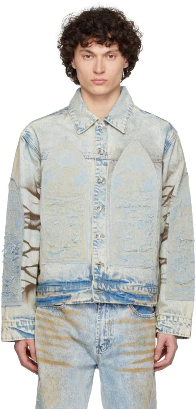 Who Decides War Blue Signature Mechanic Trucker Denim Jacket
