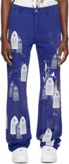 Who Decides War Sky Painter Carpenter Trousers In Indigo