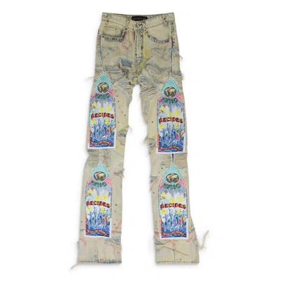 Who Decides War Blue Studded Straight-fit Jeans In Multi