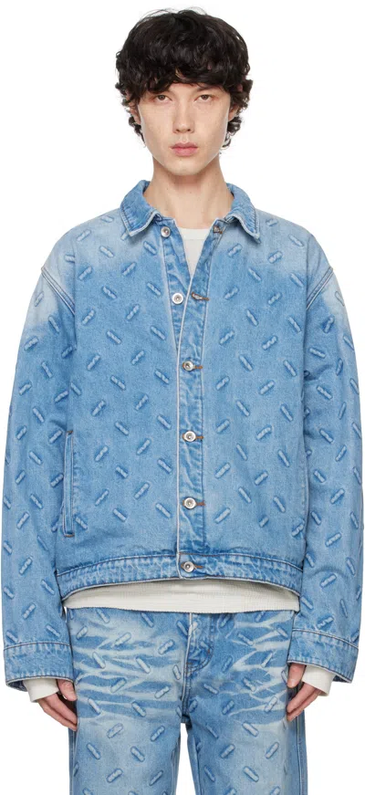Who Decides War Blue Thread Plate Denim Jacket In Sky