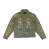 Who Decides War Blue Unfurled Denim Jacket In Green