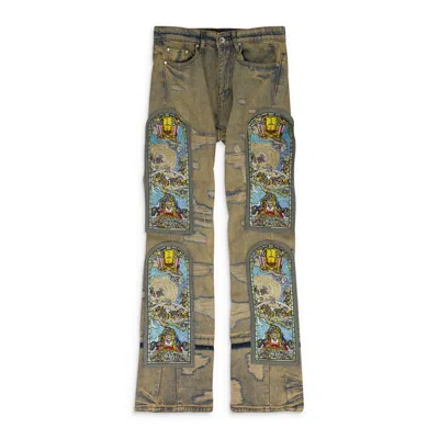 Who Decides War Blue Unfurled Straight-fit Jeans In Brown