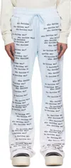 Who Decides War Blue Wdw Scripture Sweatpants In Sky