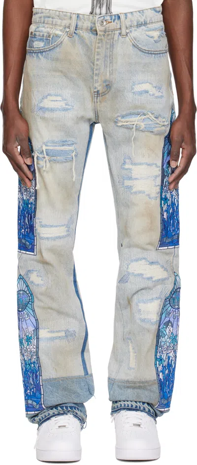 WHO DECIDES WAR BLUE WINTER MECHANIC JEANS