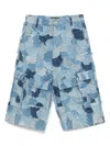 Who Decides War Boro Denim Cargo Shorts In Blue