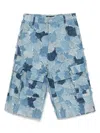 Who Decides War Boro Denim Cargo Shorts In Blue