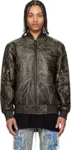 Who Decides War Brown Pelle Pelle Edition Monument Leather Jacket In Chestnut