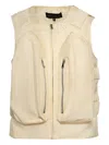 Who Decides War Beige Organza Bullet Point Vest