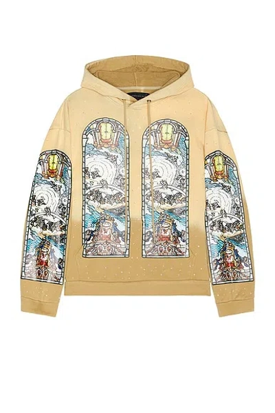 Who Decides War By Ev Bravado Chalice Embroidered Hoodie In Cream