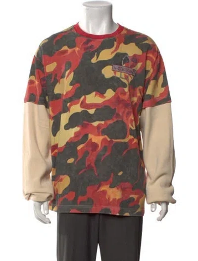 Pre-owned Who Decides War Camouflage Print Crew Neck T-shirt In Multicolor
