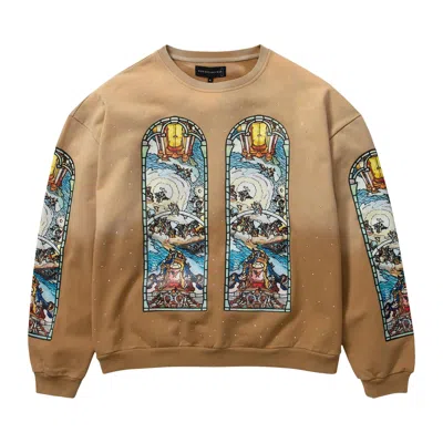 Pre-owned Who Decides War Chalice Crewneck Sweater 'tan' | Men's Size Xl In Brown