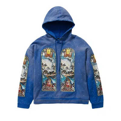 Pre-owned Who Decides War Chalice Embroidered Hooded Sweatshirt 'indigo' | Blue | Men's Size L
