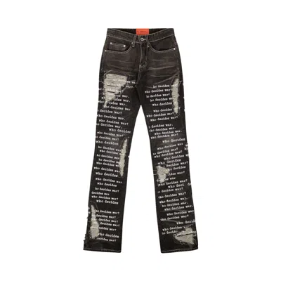 Pre-owned Who Decides War Coal Scripture Denim 'black' | Men's Size 28