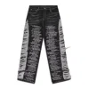 Who Decides War Ultra Flare Scripture Distressed Jeans In Black