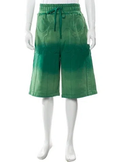Pre-owned Who Decides War Colorblock Pattern Jogger Shorts W/ Tags In Green