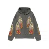 Who Decides War Gray Flame Glass Embroidered Hoodie