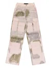 Who Decides War Pink Darning Cargo Pants In Pink