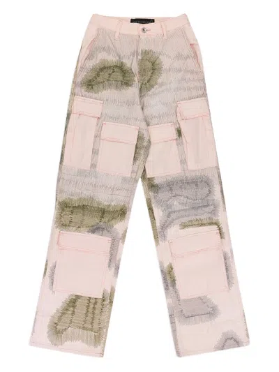 Who Decides War Darning Cargo Pants In Pink