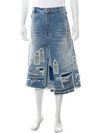 Pre-owned Who Decides War Denim Shorts W/ Tags In Blue