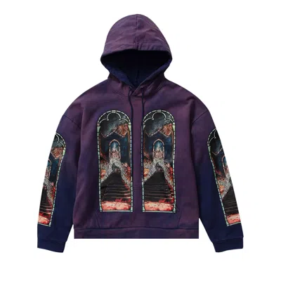 Pre-owned Who Decides War Descent Hoodie 'indigo' | Blue | Men's Size Xl