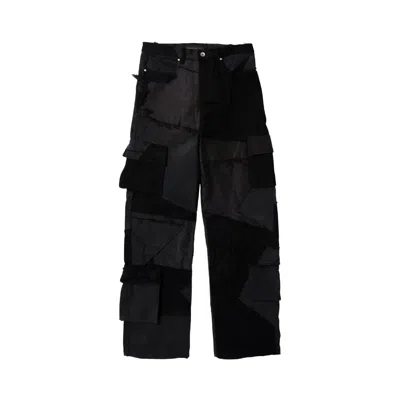Pre-owned Who Decides War Destroyed Paneled Cargo 'coal' | Black | Men's Size 36