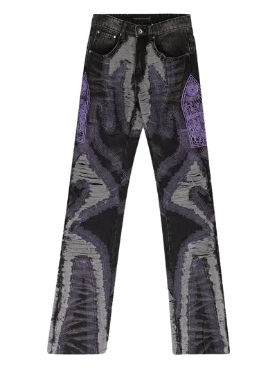 Who Decides War Distressed-effect Jeans In Black