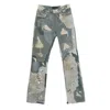 Who Decides War Distressed Patchwork Jeans In Gray