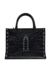 Who Decides War Drawstring-detail Tote Bag In Black