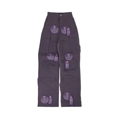Pre-owned Who Decides War Dual Patch Pocket Cargo Pants 'purple' | Women's Size 24