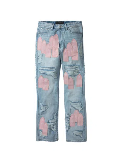 WHO DECIDES WAR WHO DECIDES WAR EASTER PINK DENIM JEANS - SKY AND ROSE