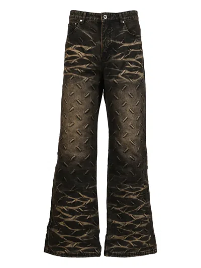 Who Decides War Embossed Trousers In Brown