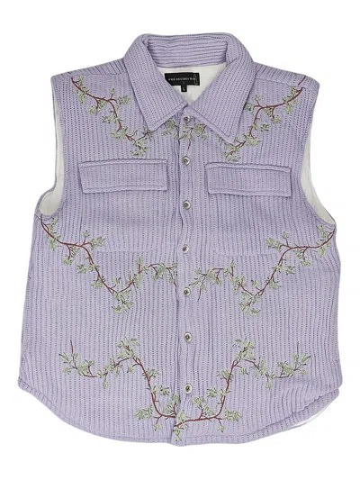 Who Decides War Embroidered Gilet In Purple