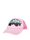Who Decides War Embroidered-patch Trucker Cap In Pink
