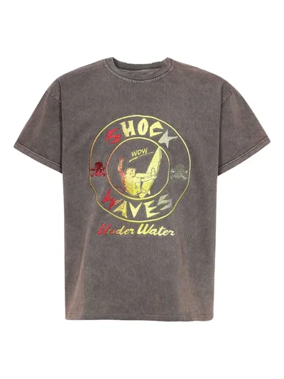 WHO DECIDES WAR EMBROIDERED-SHOCK-WAVES T-SHIRT