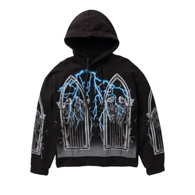 Pre-owned Who Decides War Engine Hooded Pullover 'coal' | Grey | Men's Size M In Gray