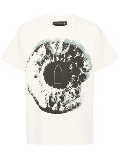 Who Decides War Eye Cotton T-shirt In Neutrals