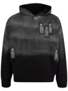 Who Decides War Faded Hooded Pullover In Black