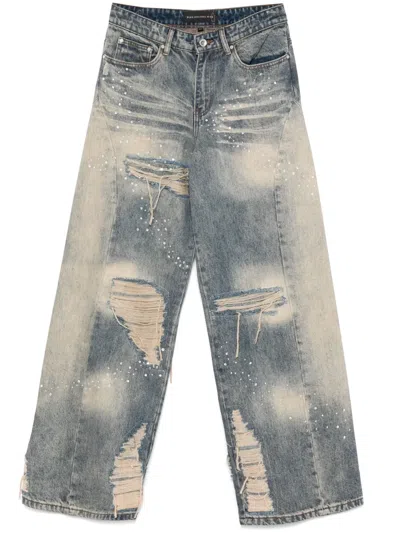 Who Decides War Faded Stone Jeans In Multicolor