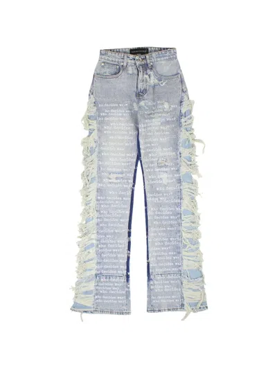 Who Decides War Five-pocket Printed Jeans In Blue